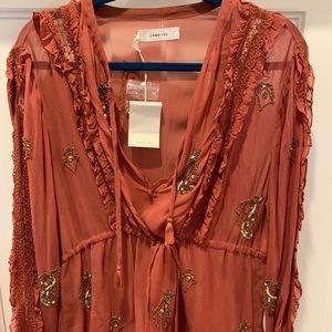 Chan Luu sheer beaded blouse